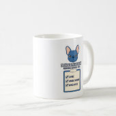 Blue Frenchie Mom Morning Survival Guide コーヒーマグカップ (正面右)