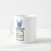 Blue Frenchie Mom Morning Survival Guide コーヒーマグカップ (正面左)