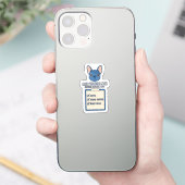 Blue Frenchie Mom Morning Survival Guide シール (スマートフォン)