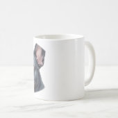  Blue Frenchie Portrait Painterly Sticker コーヒーマグカップ (正面右)