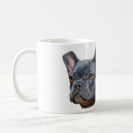  Blue Frenchie Portrait Painterly Sticker コーヒーマグカップ