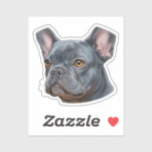  Blue Frenchie Portrait Painterly Sticker シール (シート)