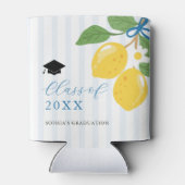 Blue Freshly Lemon Citrus Graduation Party 缶クーラー (裏面)