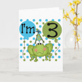 Blue Frog誕生日Tシャツとギフト カード (黄色い花)