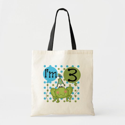 Blue Frog誕生日Tシャツとギフト トートバッグ (正面)