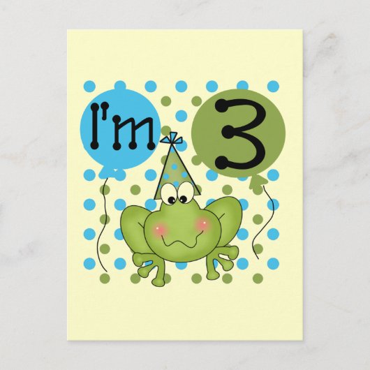 Blue Frog誕生日Tシャツとギフト ポストカード (正面)