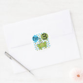 Blue Frog誕生日Tシャツとギフト ラウンドシール (封筒)