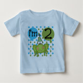 Blue Frog 2nd誕生日Tシャツとギフト ベビーTシャツ (正面)