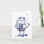 Blue Frog Get Well Card カード (正面)