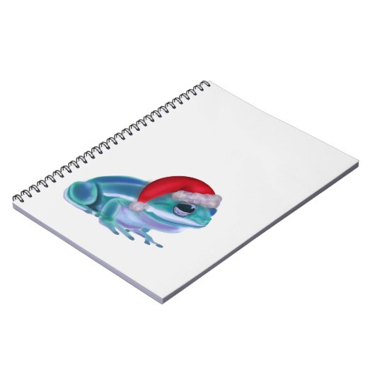 Blue frog with Santa hat. ノートブック (左側)