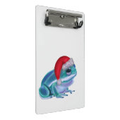 Blue frog with Santa hat. ミニクリップボード (アングル)