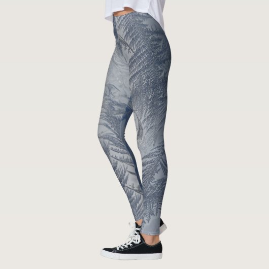 Blue Frost Crystal Christmas Pattern Leggings レギンス (左)