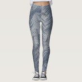 Blue Frost Crystal Christmas Pattern Leggings レギンス (正面)