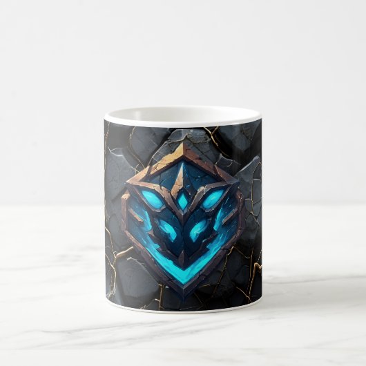 Blue Frost Rune Emblem コーヒーマグカップ (中央)