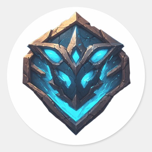 Blue Frost Rune Emblem ラウンドシール (正面)