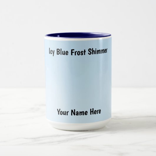 Blue Frost Shimmer Design マグカップ (中央)