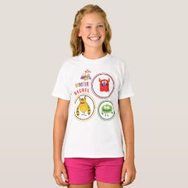 Blue FUN Monster KIDS Child Name Tシャツ