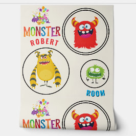 Blue FUN Monster Kids' Rooms Child Name 壁紙