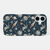 Blue Galaxy Adventure iPhone 16ケース (裏面横)