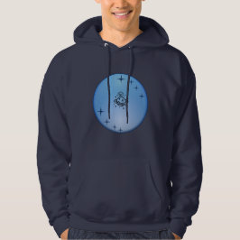 Blue Galaxy Astronaut Hoodie – Modern Space Graphi パーカ