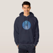 Blue Galaxy Astronaut Hoodie – Modern Space Graphi パーカ (正面フル)