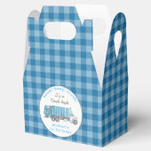Blue Garbage Trash Truck Birthday Personalized フェイバーボックス (オープン)