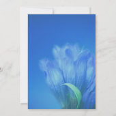 Blue Gentian Flower Bridal Shower  招待状 (裏面)