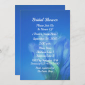 Blue Gentian Flower Bridal Shower  招待状 (正面/裏面)