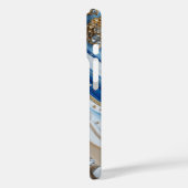 Blue Geode Gemstone with Gold Crystals – Luxury Case-Mate iPhoneケース (裏面 / 左)