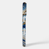 Blue Geode Gemstone with Gold Crystals – Luxury Case-Mate iPhoneケース (裏面 / 右)