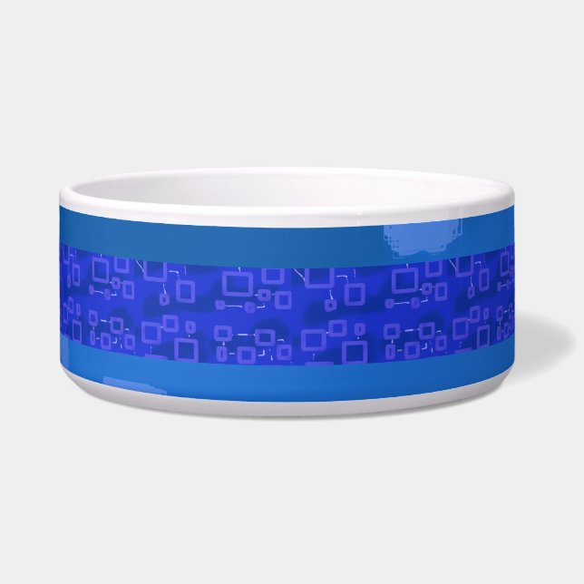 Blue Geometric ボウル (正面)