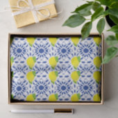 Blue Geometric Lemon Tile 薄葉紙 (ギフト)