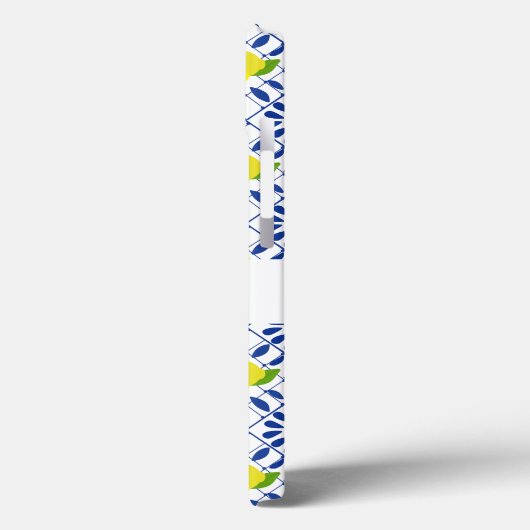 Blue Geometric Lemon Tile Case-Mate iPhoneケース (裏面 / 左)