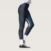 Blue Geometric Pattern Leggings  レギンス (右)
