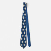 Blue Geometric Pattern Neck Tie  ネクタイ (正面)