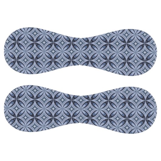 Blue Geometric Pattern Retro Style ソフトボール (パネル)