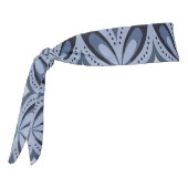 Blue Geometric Pattern Retro Style タイヘッドバンド (回転270)