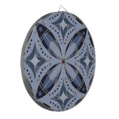 Blue Geometric Pattern Retro Style ダーツボード (正面左)