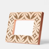 Blue Geometric Pattern Retro Style レーザー彫刻フレーム (左)