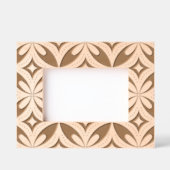 Blue Geometric Pattern Retro Style レーザー彫刻フレーム (正面)