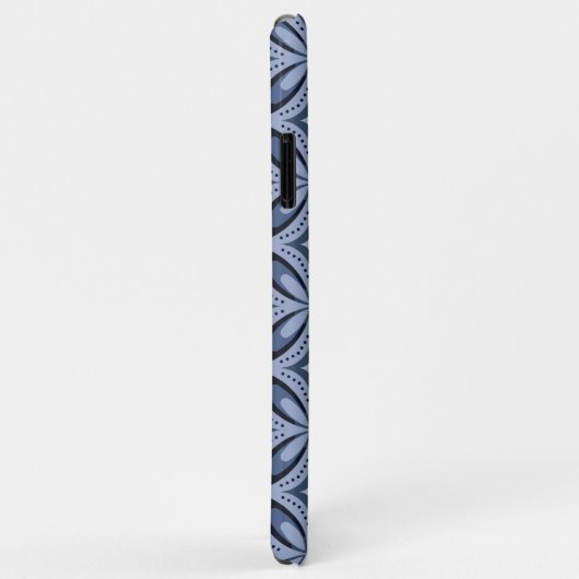 Blue Geometric Pattern Retro Style Case-Mate iPhoneケース (裏面/右)