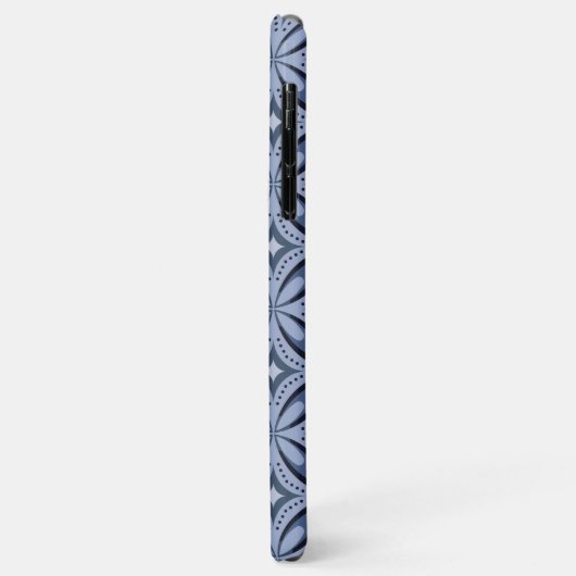 Blue Geometric Pattern Retro Style Case-Mate iPhoneケース (裏面/左)