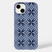 Blue Geometric Pattern Retro Style Case-Mate iPhoneケース (裏面)