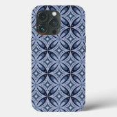 Blue Geometric Pattern Retro Style Case-Mate iPhoneケース (裏面)