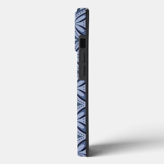Blue Geometric Pattern Retro Style Case-Mate iPhoneケース (裏面 / 左)