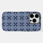 Blue Geometric Pattern Retro Style Case-Mate iPhoneケース (裏面 (横))
