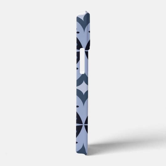 Blue Geometric Pattern Retro Style Case-Mate iPhoneケース (裏面 / 右)