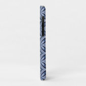 Blue Geometric Pattern Retro Style Case-Mate iPhoneケース (裏面/左)