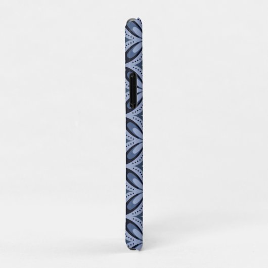Blue Geometric Pattern Retro Style Case-Mate iPhoneケース (裏面/右)
