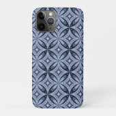 Blue Geometric Pattern Retro Style Case-Mate iPhoneケース (裏)